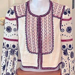 Veronica Beard Small Cropped Bohemian Jacket